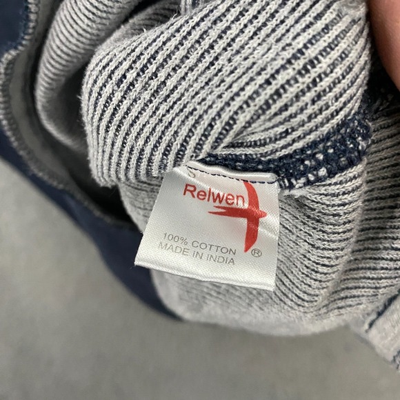Relwen Sweatshirt Mens Small Crewneck Long Sleeve Knit Logo Outdoor Thermal Blue - Picture 4 of 12